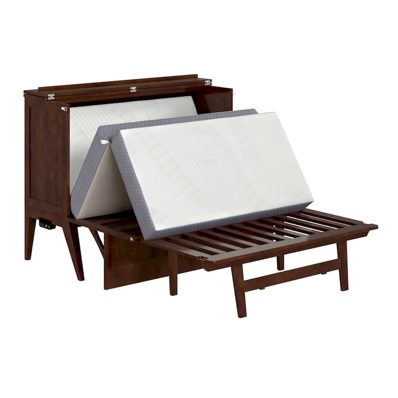 Northampton Full Murphy Bed Desk in Walnut