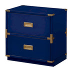 2-Drawer Storage Cabinet - Blue/Wheat/White - Bedside Table