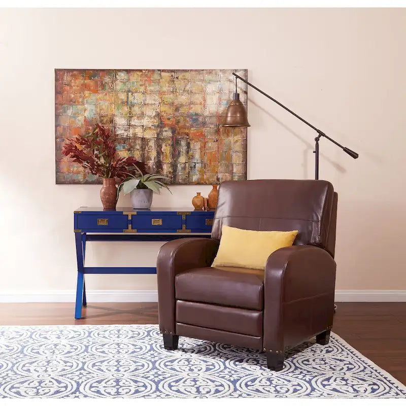 2-Drawer Storage Cabinet - Blue/Wheat/White - Bedside Table