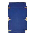 2-Drawer Storage Cabinet - Blue/Wheat/White - Bedside Table