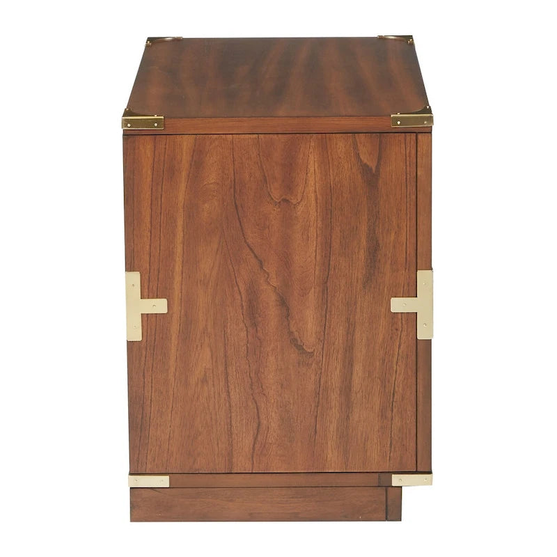 2-Drawer Storage Cabinet - Blue/Wheat/White - Bedside Table