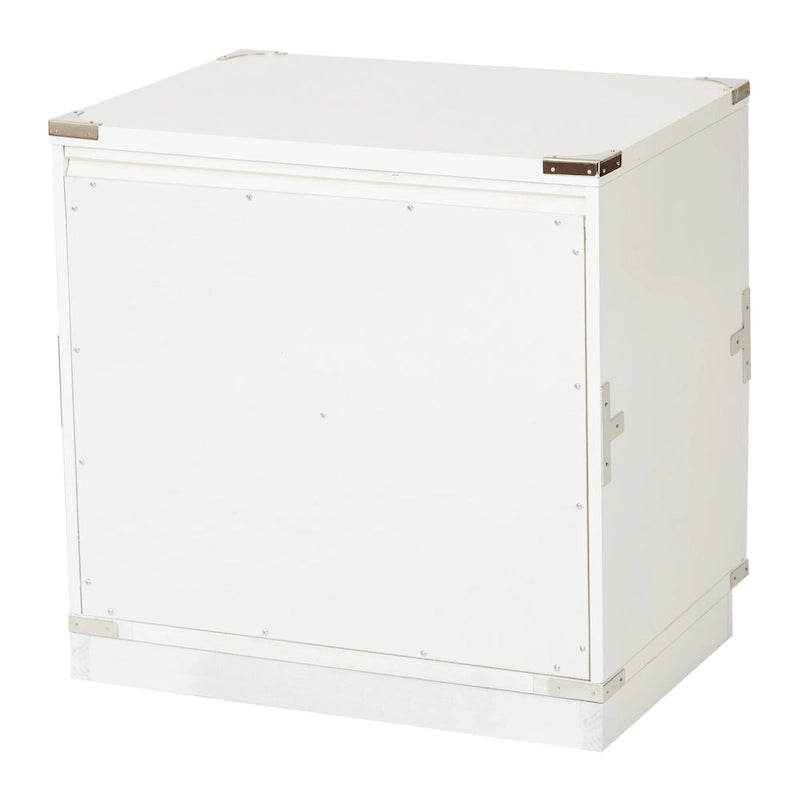 2-Drawer Storage Cabinet - Blue/Wheat/White - Bedside Table