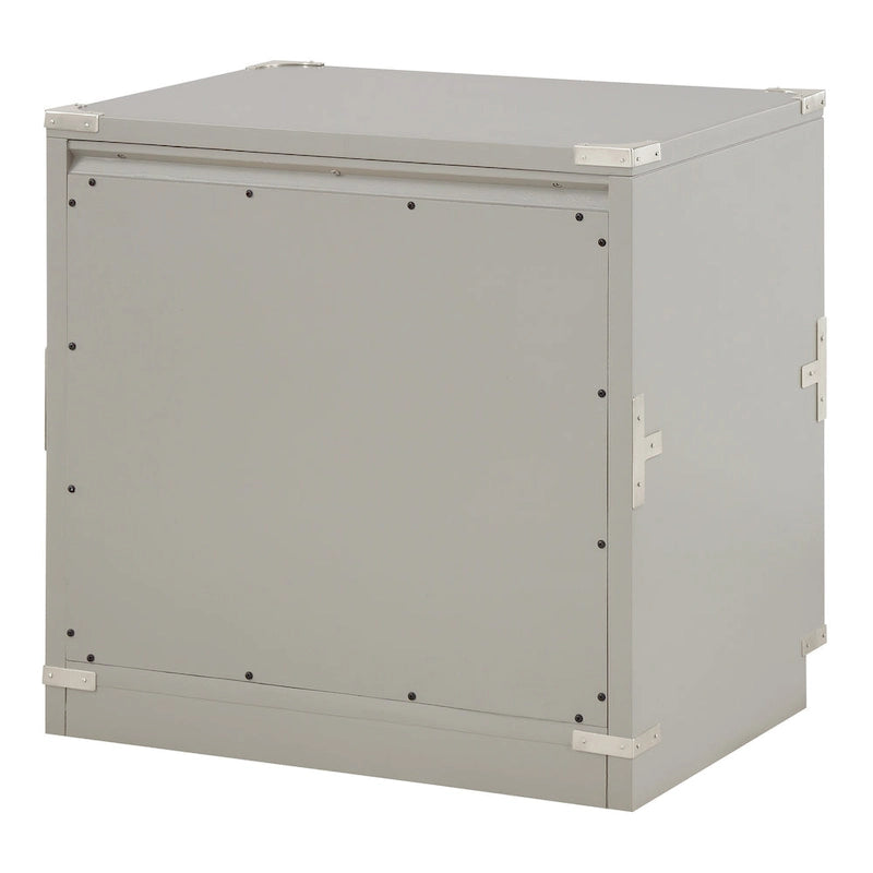 2-Drawer Storage Cabinet - Blue/Wheat/White - Bedside Table