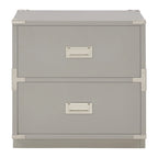 2-Drawer Storage Cabinet - Blue/Wheat/White - Bedside Table