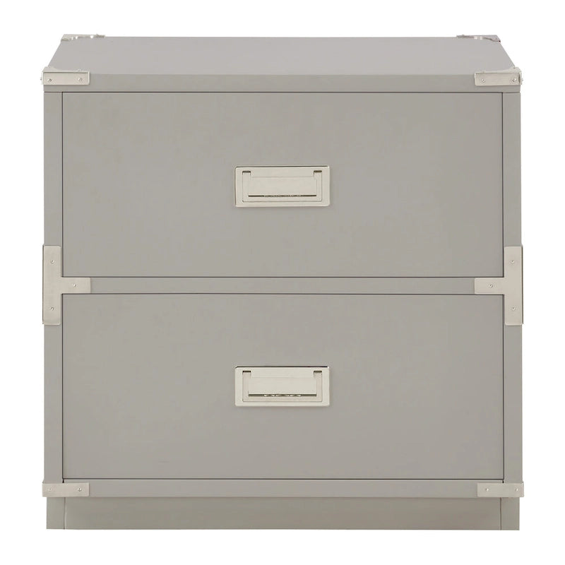 2-Drawer Storage Cabinet - Blue/Wheat/White - Bedside Table