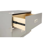 2-Drawer Storage Cabinet - Blue/Wheat/White - Bedside Table