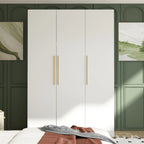 70.  H x 47.2  W Wardrobe Cabinet Armoire Three Doors In White Closet