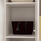 70.  H x 47.2  W Wardrobe Cabinet Armoire Three Doors In White Closet