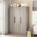 70.  H x 47.2  W Wardrobe Cabinet Armoire Three Doors In White Closet