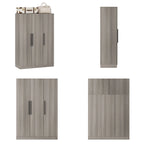 70.  H x 47.2  W Wardrobe Cabinet Armoire Three Doors In White Closet