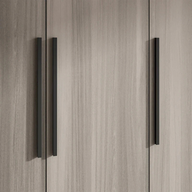 70.  H x 47.2  W Wardrobe Cabinet Armoire Three Doors In White Closet
