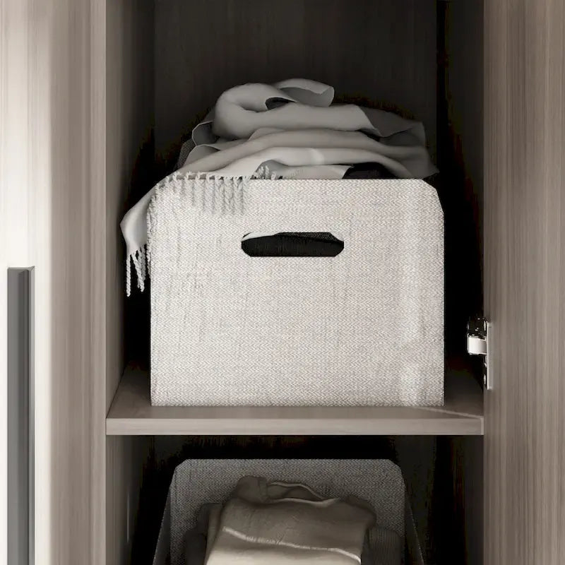70.  H x 47.2  W Wardrobe Cabinet Armoire Three Doors In White Closet