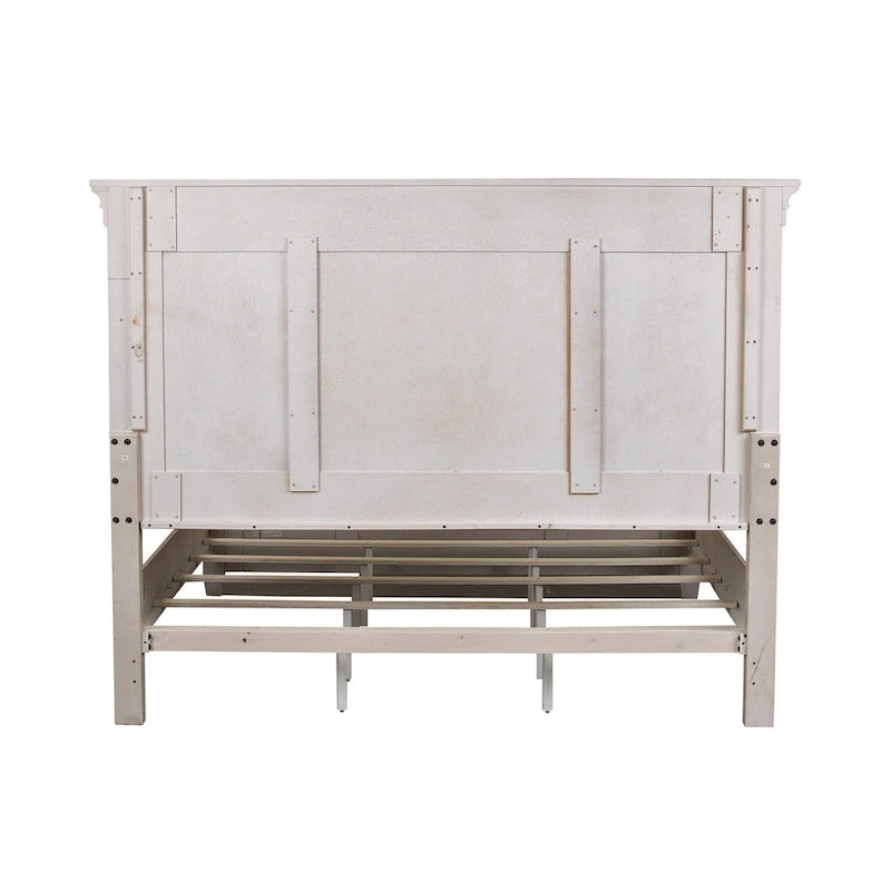 Heartland Antique White King Panel Bed