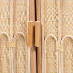 Gitano Bohemian Natural Rattan 2-Door Storage Cabinet