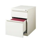 Hirsh 20 D Commercial Mobile Pedestal File Cabinet,1 Box/1 File,Black