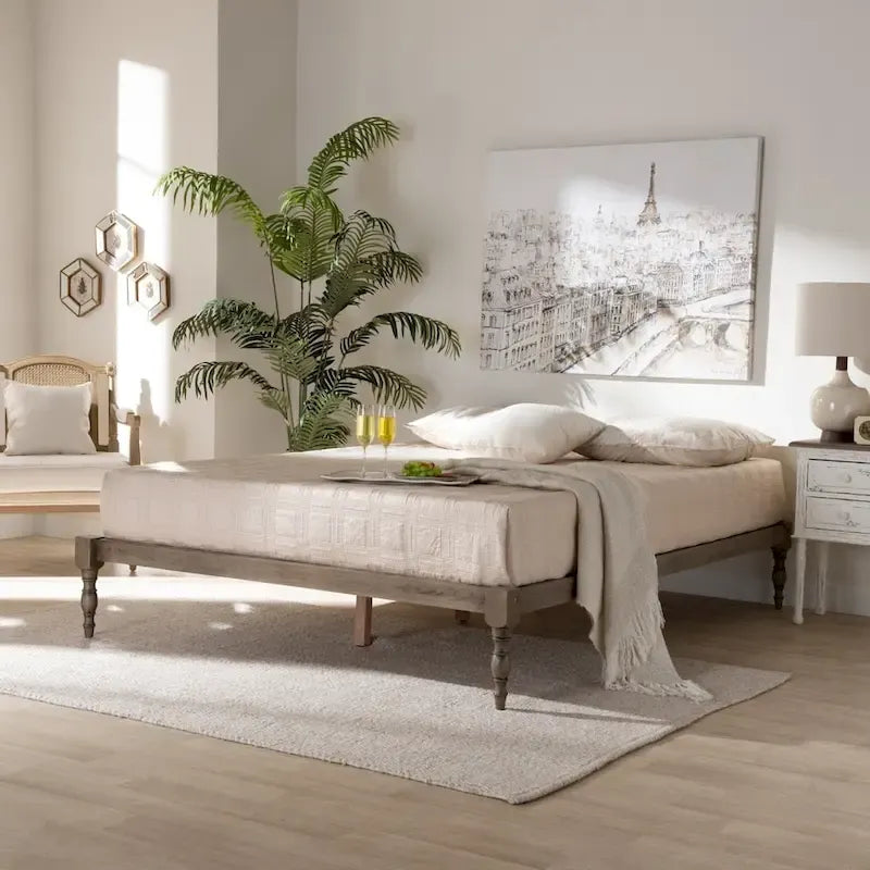 Iseline Modern and Contemporary Platform Bed Frame