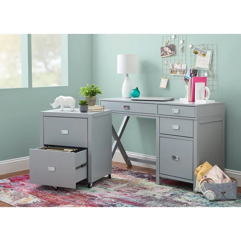 Linon Poppy Side Storage Desk