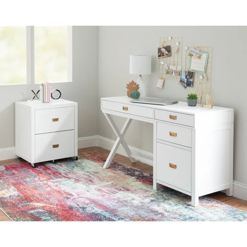 Linon Poppy Side Storage Desk