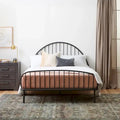 New Heights McPhee Black Iron Spindle Platform Bed