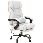 Vinsetto Office Desk Chair Recliner, Height Adjustable Movable Lumbar Support with 6-Point Vibrating Massage