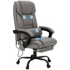 Vinsetto Office Desk Chair Recliner, Height Adjustable Movable Lumbar Support with 6-Point Vibrating Massage