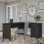 Bush Furniture Salinas 60W L Shaped Desk with Drawers and Storage
