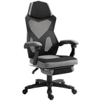 Vinsetto Home Office Chair Adjustable Height Recliner with Retractable Footrest, Mesh Back