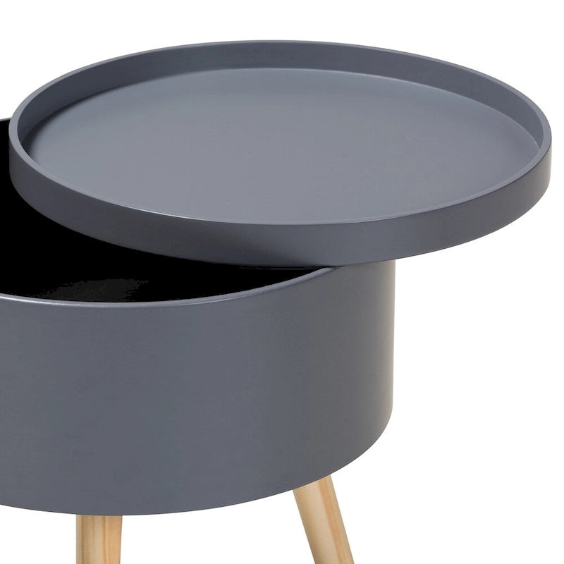 Baxton Studio Jessen Mid-Century Modern Wood End Table with Removable Top