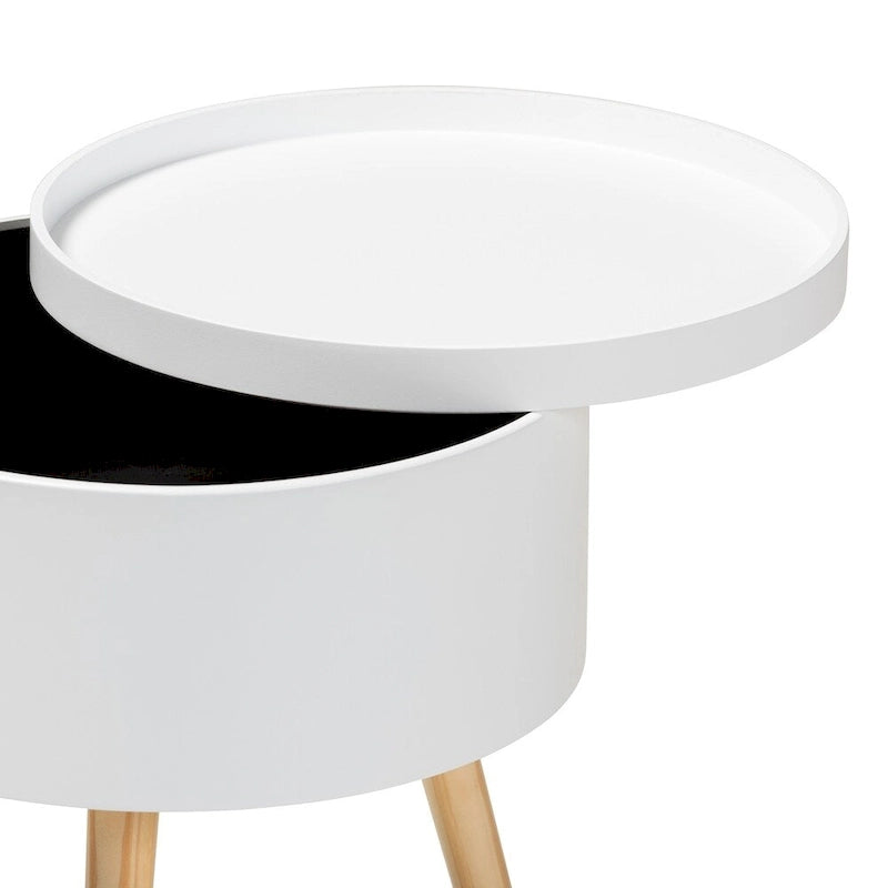Baxton Studio Jessen Mid-Century Modern Wood End Table with Removable Top
