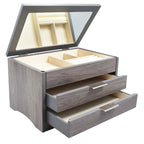 Distressed Grey Wood Jewelry Box