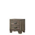 Linette 6 Piece Grey Contemporary Solid Wood And Veneers Fabric Panel Upholstered Bedroom Set