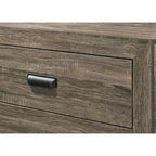 Linette 6 Piece Grey Contemporary Solid Wood And Veneers Fabric Panel Upholstered Bedroom Set