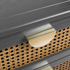 Nightstands with 2 drawers, rattan nightstands, drawers and shelves