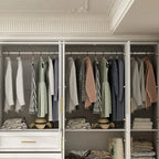 74.8 H Large Modular Wardrobe Cloest Armoire Cabinet Glass Door