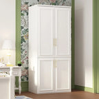 74.8 H Large Modular Wardrobe Cloest Armoire Cabinet Glass Door