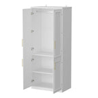 74.8 H Large Modular Wardrobe Cloest Armoire Cabinet Glass Door