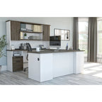 Bestar Norma 71W U or L-Shaped Executive Desk with Hutch