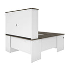 Bestar Norma 71W U or L-Shaped Executive Desk with Hutch