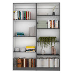 Kenyon Tall 5-Shelf Wide Bookcase Set of 2 - N/A