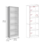 Kenyon Tall 5-Shelf Wide Bookcase Set of 2 - N/A