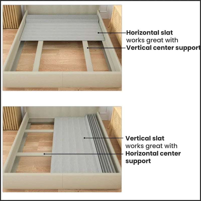 0.75  Vertical Standard Mattress Support Wooden Slats with Cover.