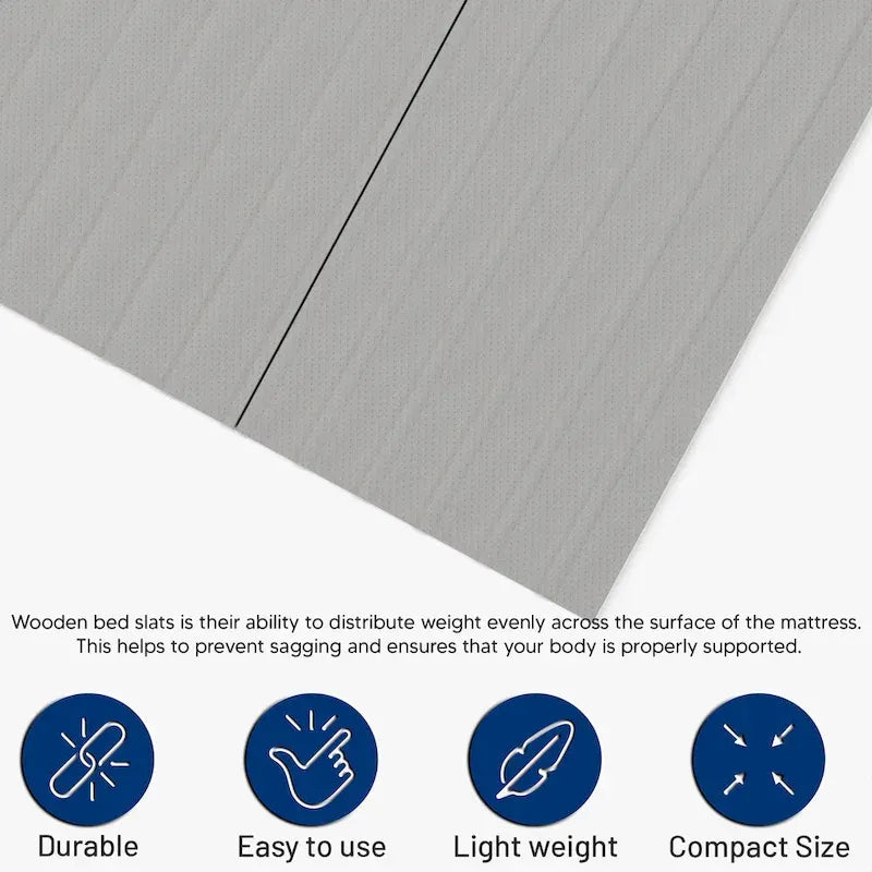 0.75  Vertical Standard Mattress Support Wooden Slats with Cover.