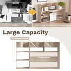 Multi-Unit Desk Organizer Storage Rack Book Shelf for Office Home and Bathroom