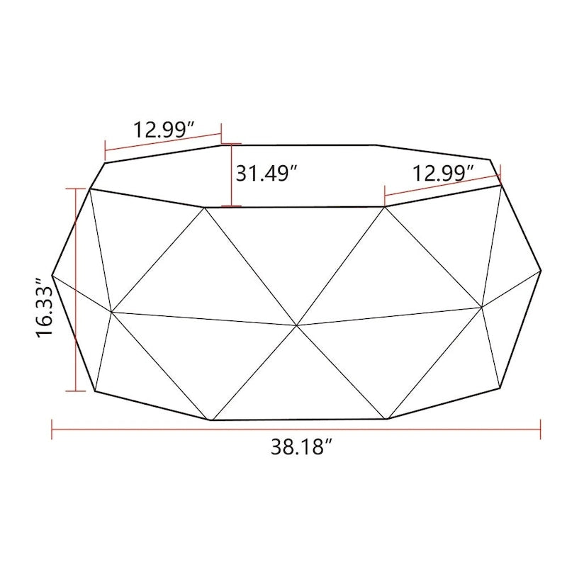38  Three-dimensional Embossed American Retro Style Coffee Table