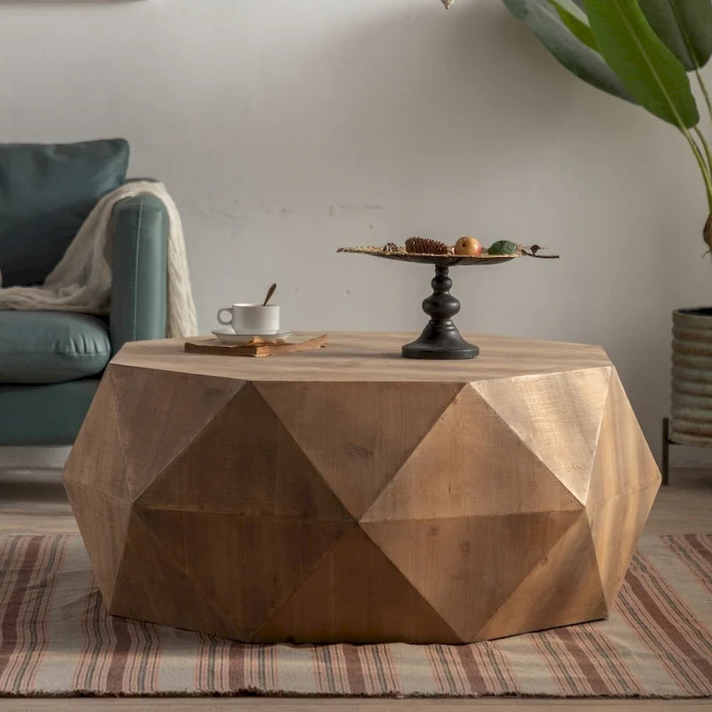 38  Three-dimensional Embossed American Retro Style Coffee Table