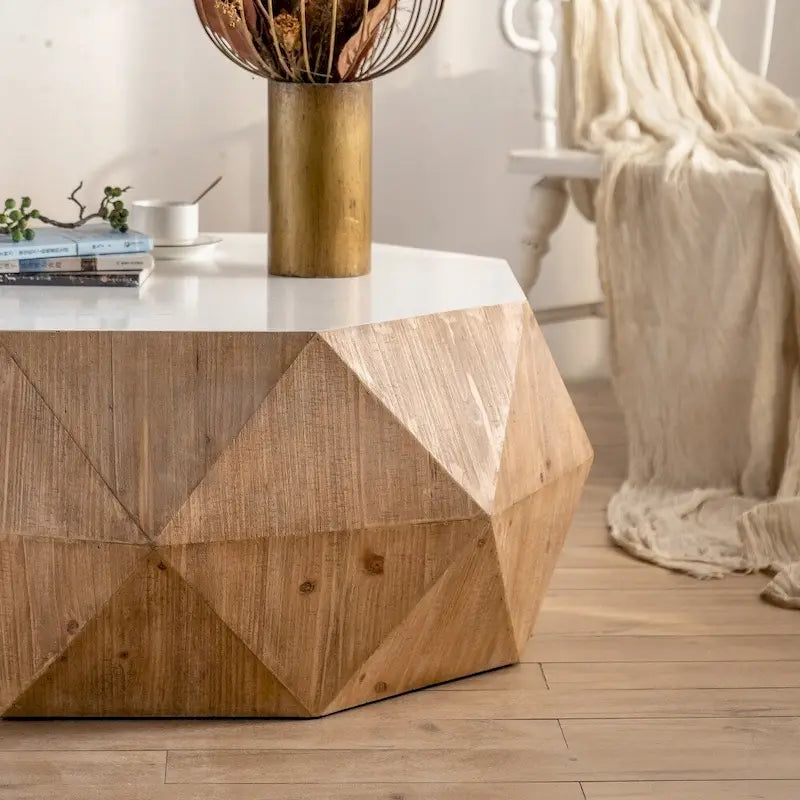 38  Three-dimensional Embossed American Retro Style Coffee Table