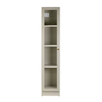 Avila 59-Inch Grey Metal Cabinet with Clear Door