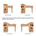 Vanity Set Makeup Table with 3 Drawers, Wood