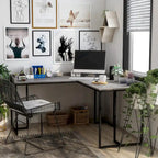 Magnus Industrial 59-inch Metal L-Shape Computer Desk with USB by Furniture of America
