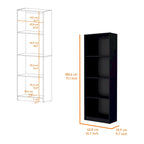 Kenyon Tall 4-Shelf wide and Cabinet Bookcase Set of 2